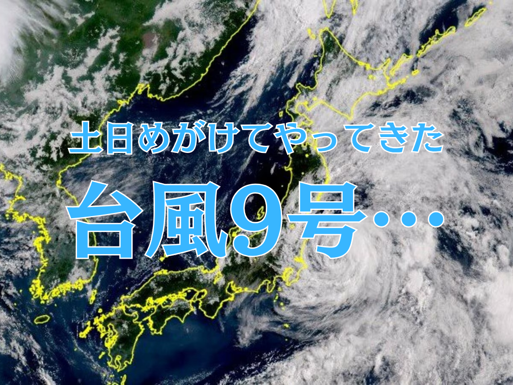 土日目掛けてやってきた台風9号