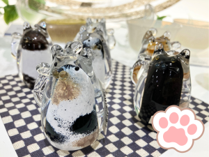 ガラス細工のかわいすぎる招き猫