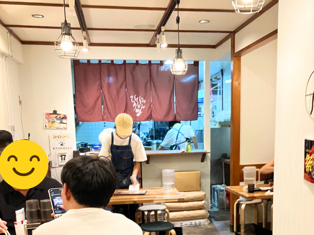 ひもかわうどん・桐生 店内の様子