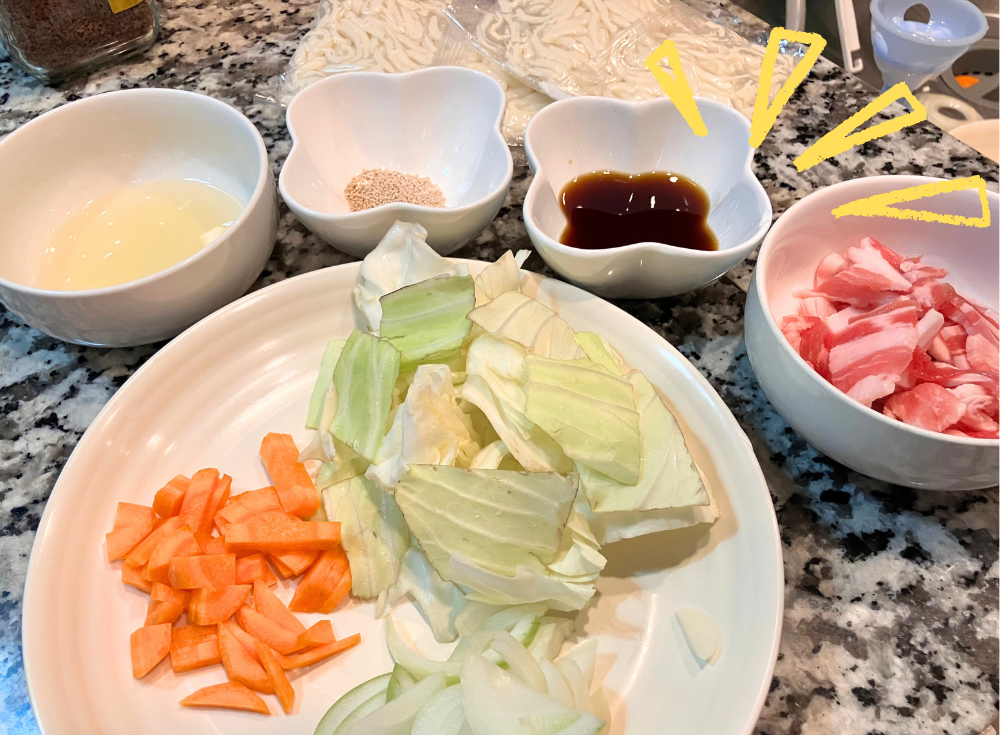 焼きうどん 用意するもの