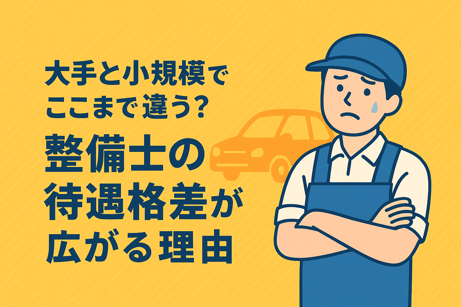 大手と小規模でここまで違う？整備士の待遇格差が広がる理由