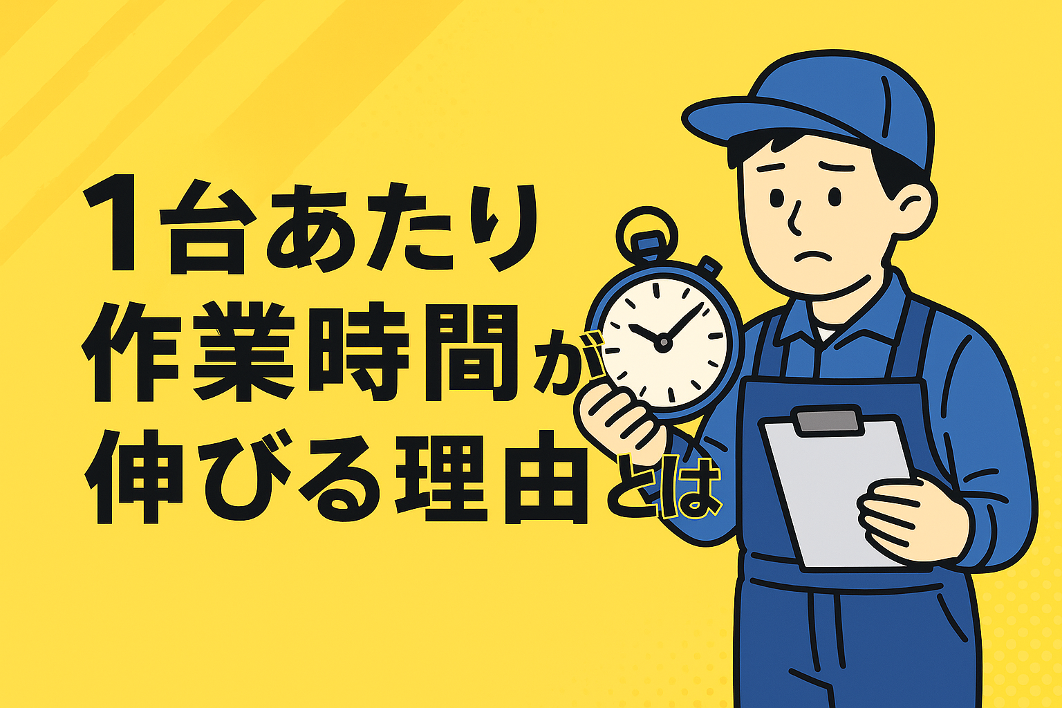 なぜ今の工場は1台にかかる時間が伸びているのか?数字が示す“現場の変化”
