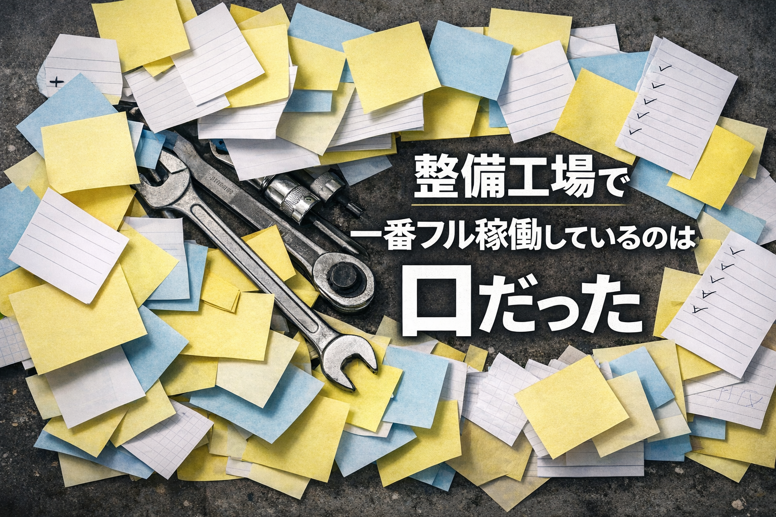整備工場で一番フル稼働しているのは、工具でも車でもなく口だった