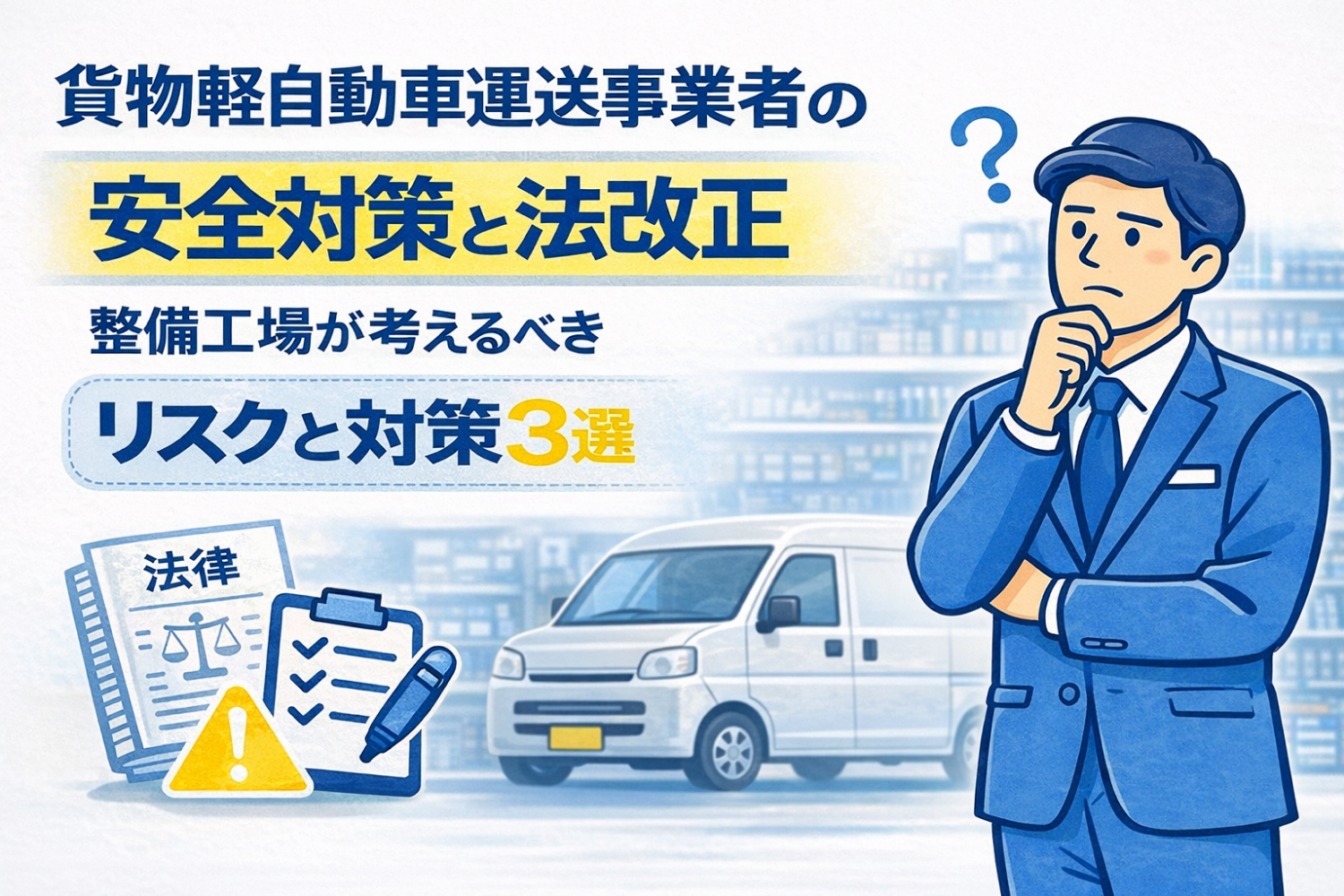 貨物軽自動車運送事業者の安全対策と法改正｜整備工場が考えるべきリスクと対策3選